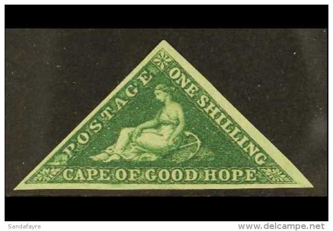 CAPE OF GOOD HOPE 1855 1s Deep Dark Green, SG 8b, Superb Mint Og. Beautiful Stamp With Large Margins All Round And... - Zonder Classificatie