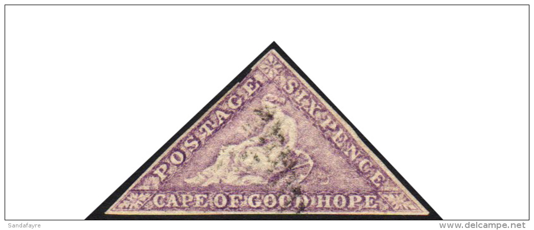 CAPE OF GOOD HOPE 1863-64 6d Bright Mauve, SG 20, Fine Used, 3 Well Balanced Margins With Small Nick (just Clear... - Zonder Classificatie