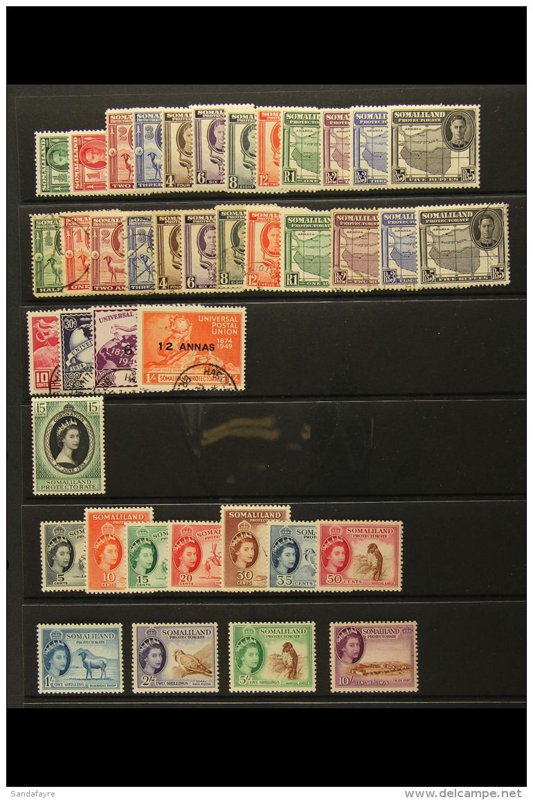 1942-58 Mint And Used Group, Includes 1942 Complete Defin Set NHM, 1942 Complete Defin Set Fine Used, 1949 UPU Set... - Somaliland (Protectoraat ...-1959)