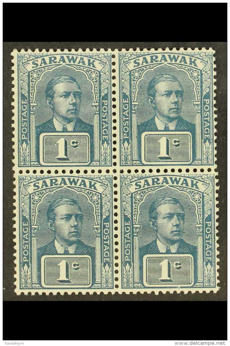 1918 1c Slate Blue And Slate, Unissued Colour,  SG 62, Very Fine NHM Block Of Four.  For More Images, Please Visit... - Sarawak (...-1963)