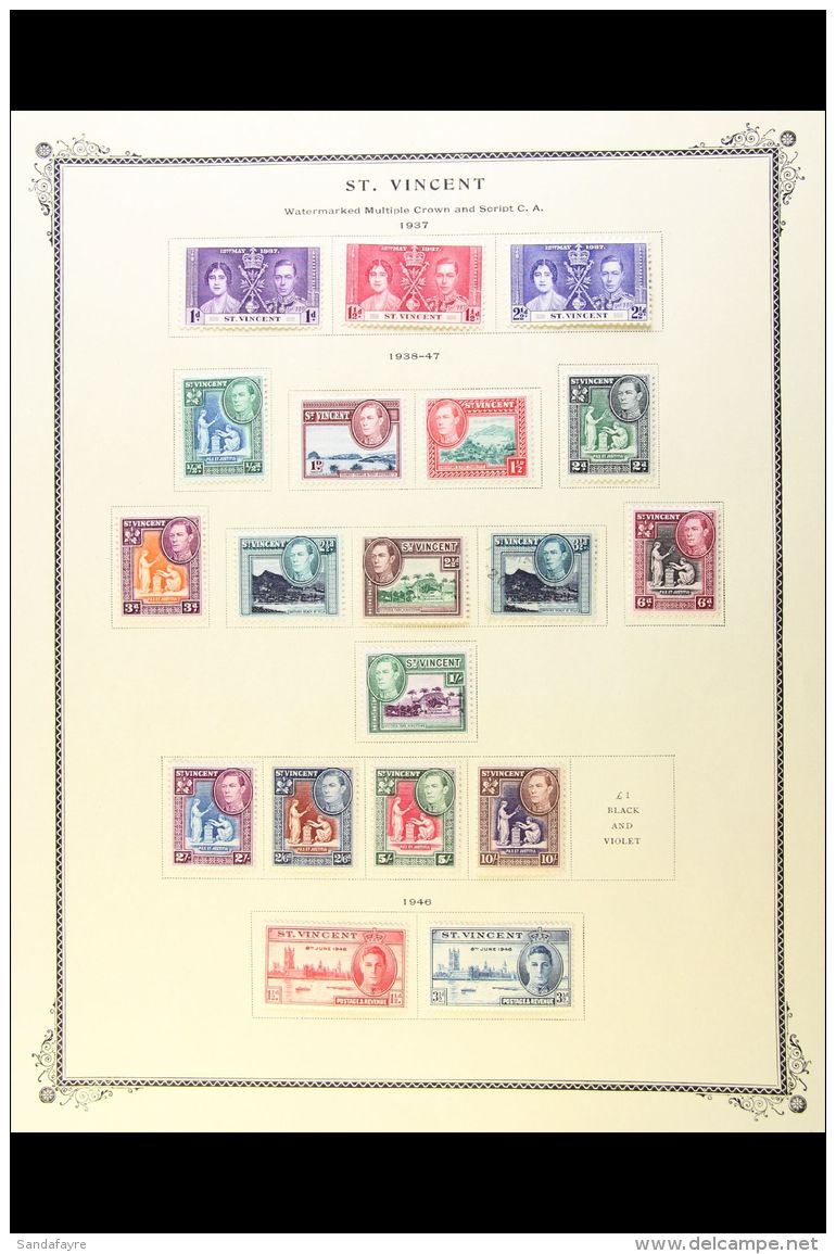 1937-72 MINT ONLY COLLECTION An Attractive ALL DIFFERENT Collection With A High Degree Of Completion, KGVI Values... - St.Vincent (...-1979)