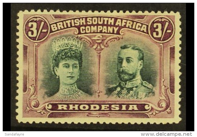 1910-13 3s Green &amp; Violet Double Head Perf 14, SG 158, Fine Mint, Very Fresh. For More Images, Please Visit... - Autres & Non Classés