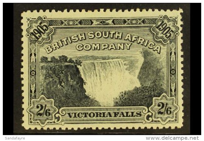 1905 2s6d Black, Victoria Falls Issue With Spot In Frame Above "FA" Of "FALLS," SG 98 Variety, Mint. For More... - Autres & Non Classés