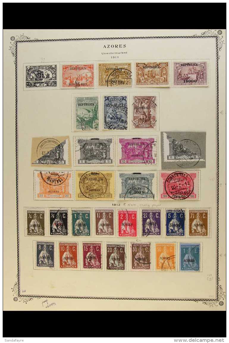 AZORES 1904-1932  EXTENSIVE &amp; VALUABLE "OLD TIME" MINT &amp; USED COLLECTION (CAT &pound;1000+) Presented On... - Andere & Zonder Classificatie