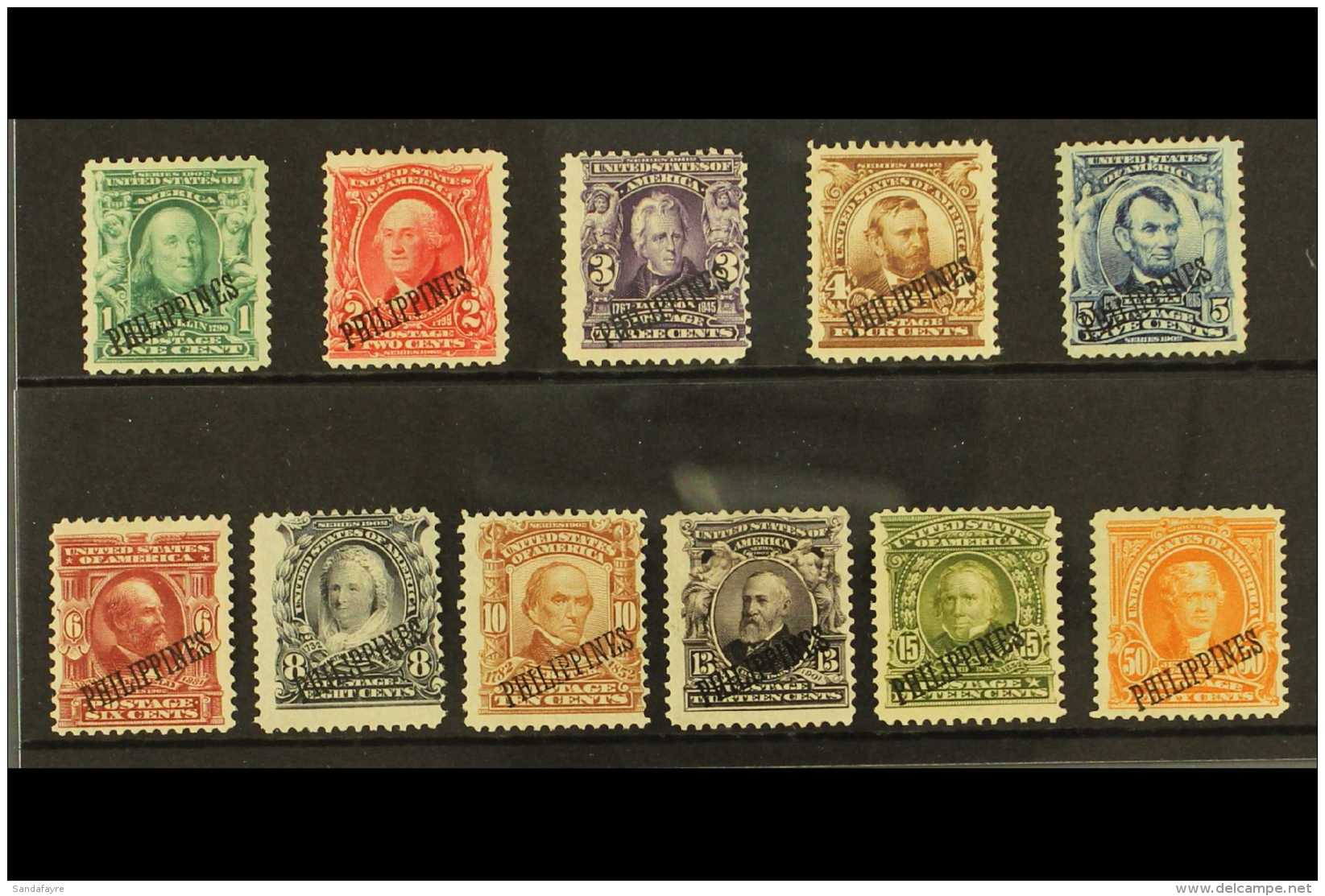 1903-04 Complete Definitive Opt'd Set, Scott 226/36, Fine Mint, 5c Without Gum (11 Stamps) For More Images, Please... - Filippijnen