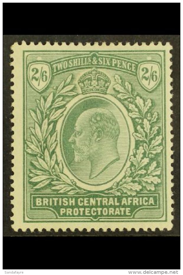 1903-04 2s6d Grey-green &amp; Green, Wmk Crown CC, SG 63, Fine Mint. For More Images, Please Visit... - Nyassaland (1907-1953)