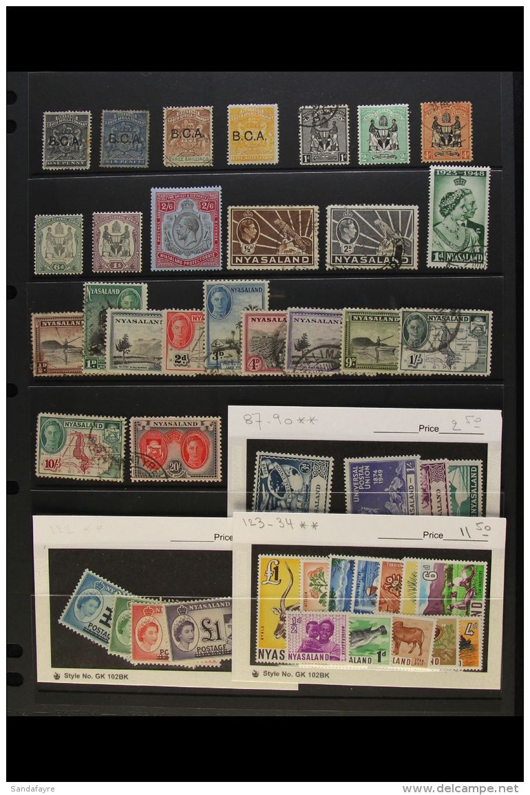 1891-1964 MINT AND USED COLLECTION Mostly Fine Condition. Note 1891-95 Including 3s Used &amp; 5s Unused; 1895 (no... - Nyassaland (1907-1953)