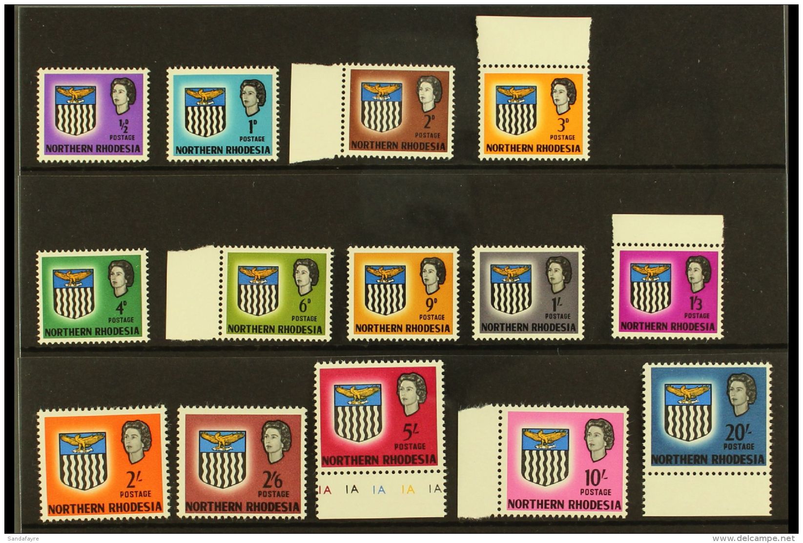 1963 "Arms" Definitive Set, SG 75/88, Never Hinged Mint (14 Stamps) For More Images, Please Visit... - Rhodésie Du Nord (...-1963)