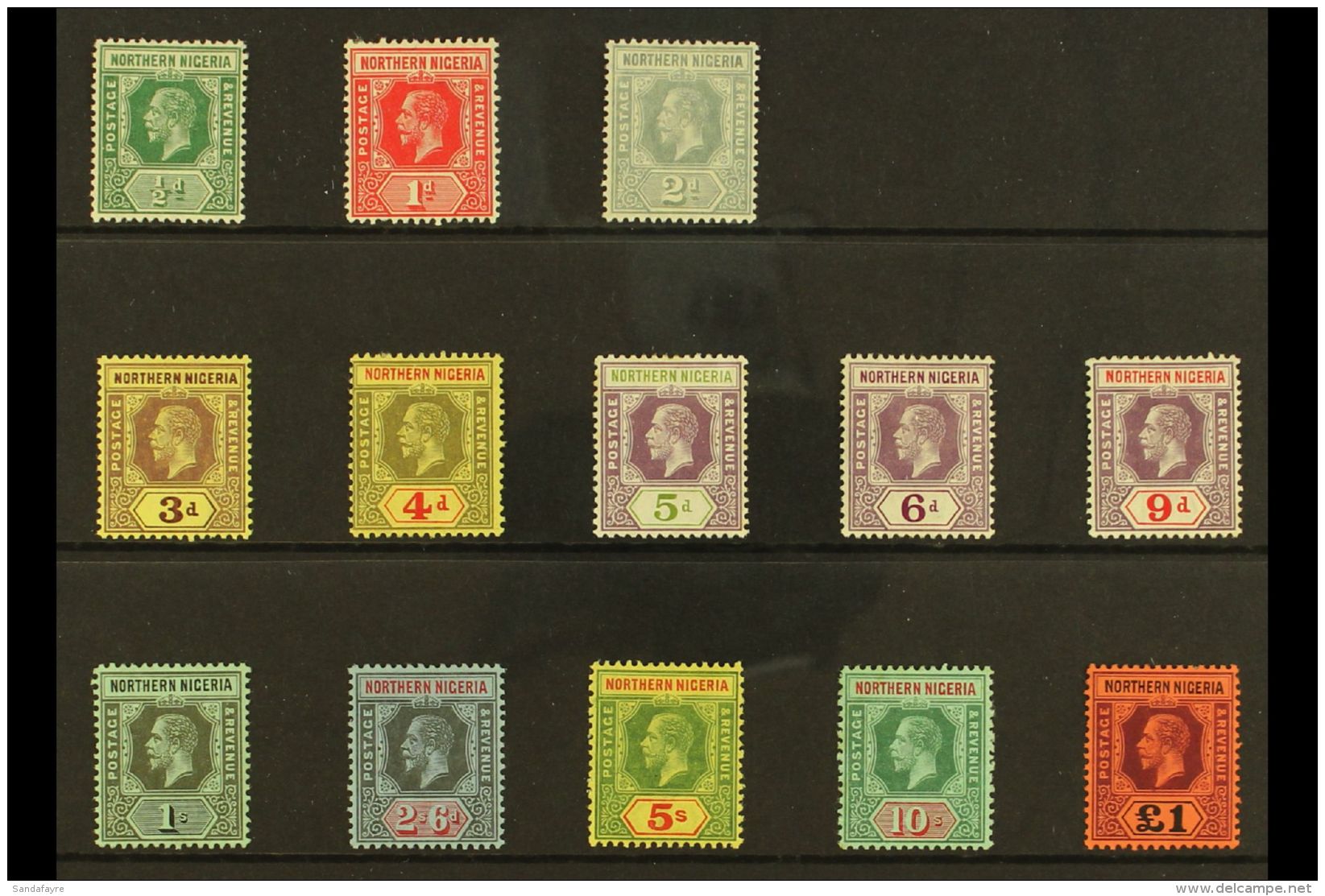 1912 KGV Definitive Set, SG 40/52, Fine Mint (13 Stamps) For More Images, Please Visit... - Nigeria (...-1960)