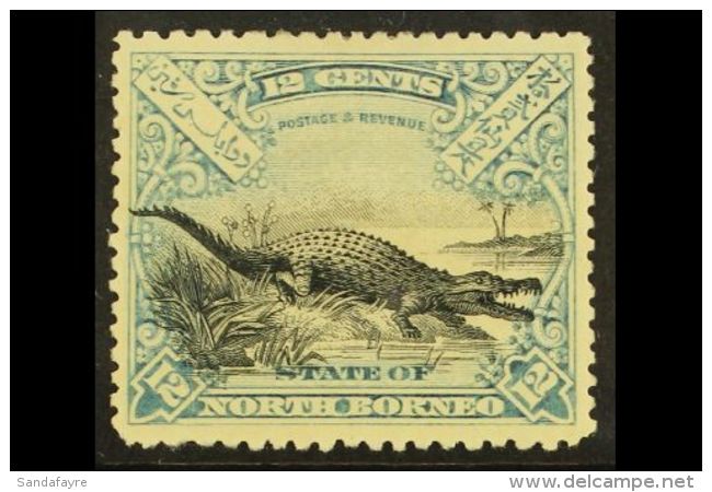 1897-1902 12c Black &amp; Dull Blue, SG 106, Very Fine Mint For More Images, Please Visit... - Noord Borneo (...-1963)