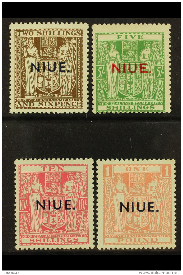 1941-67 Postal Fiscal Stamps Ovptd With SG Type 17 "NIUE," Watermark SG Type W43, Thin "Wiggins Teape" Paper, SG... - Niue