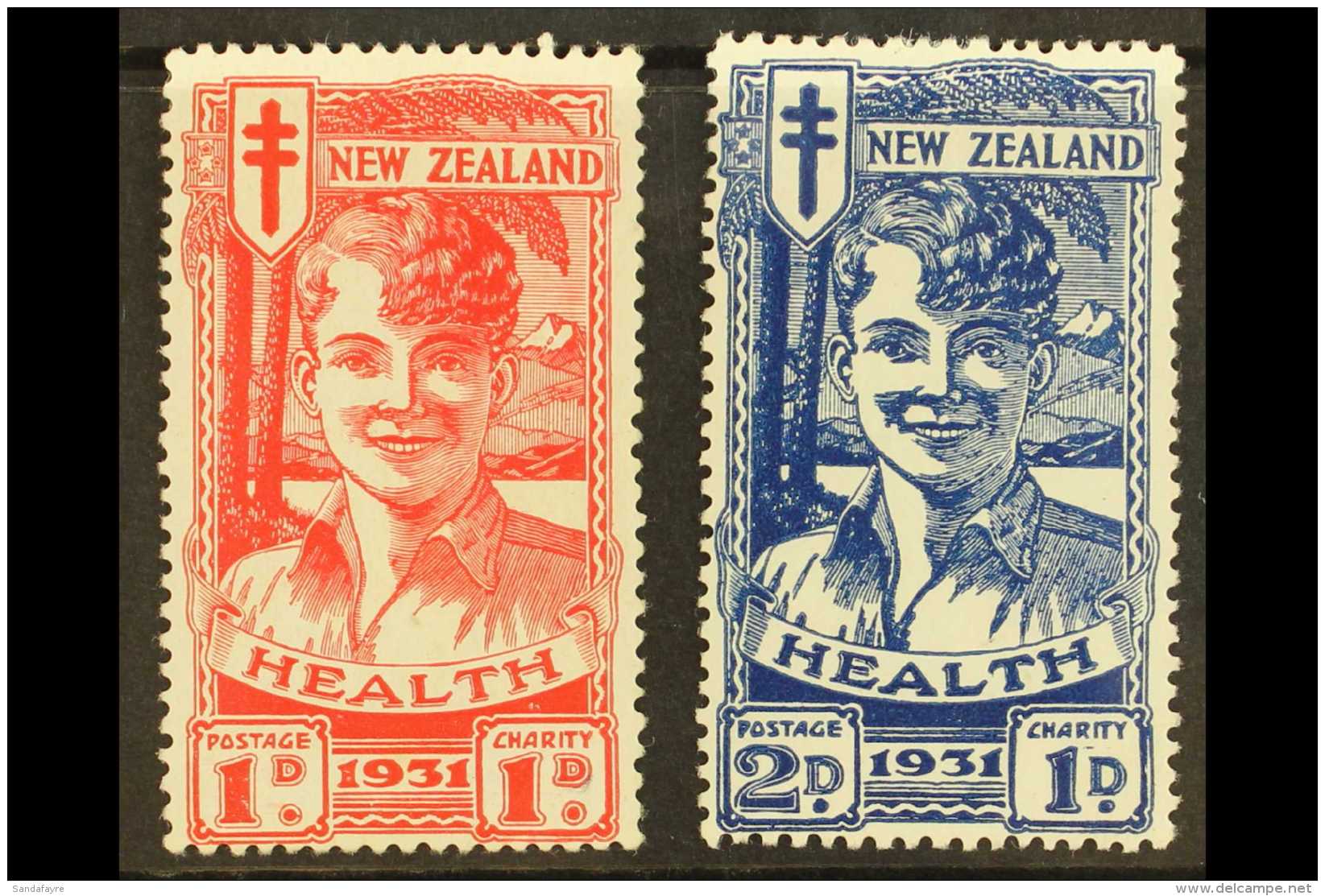 1931 Health "Smiling Boy" Set, SG 546/547, Fine Mint. (2) For More Images, Please Visit... - Autres & Non Classés