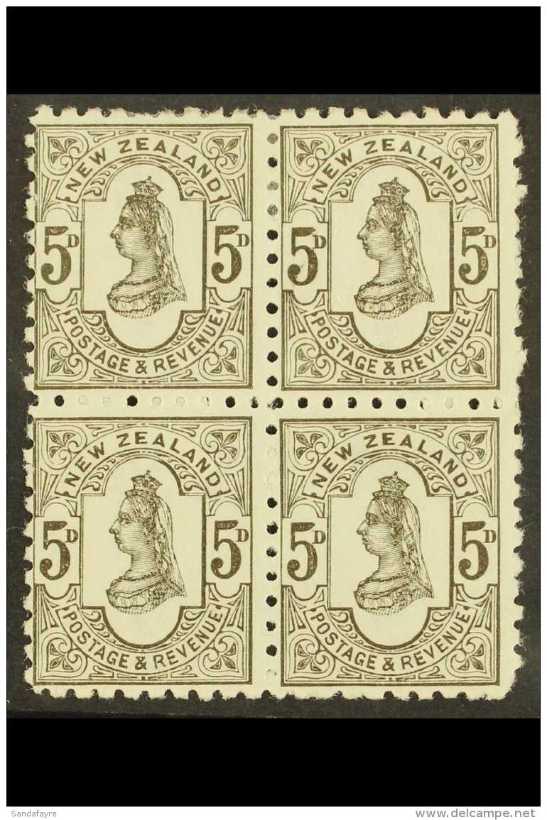 1891-95 5d Olive- Black, Perf 10, SG 223, BLOCK OF FOUR Mint Large Part OG - The Lower Pair Never Hinged.... - Andere & Zonder Classificatie