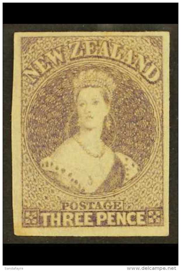 1863 3d Brown- Lilac Imperf, Wmk Large Star, SG 40, Mint Large Part OG With 4 Large / Huge Neat Margins. A... - Andere & Zonder Classificatie