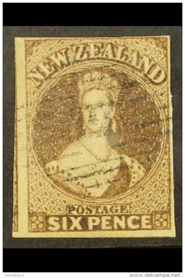 1862-64 6d Brown Imperf, Wmk Large Star, SG 42, Lightly Used With 4 Margins. Pretty. For More Images, Please Visit... - Autres & Non Classés