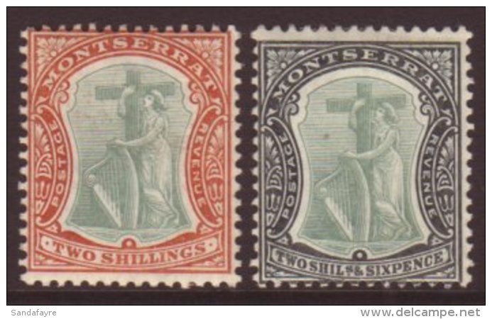 1908 2s Green And Orange &amp; 2s6d Green And Black, SG 31/32, Very Fine Mint. (2 Stamps) For More Images, Please... - Montserrat