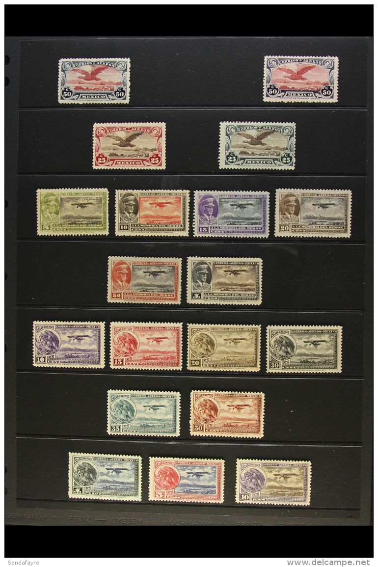 1922-32 COMPLETE MINT/NHM COLLECTION A Complete Run From The 1922 Eagle To The 1932 Surcharged Set, Scott C1/C50.... - Mexique