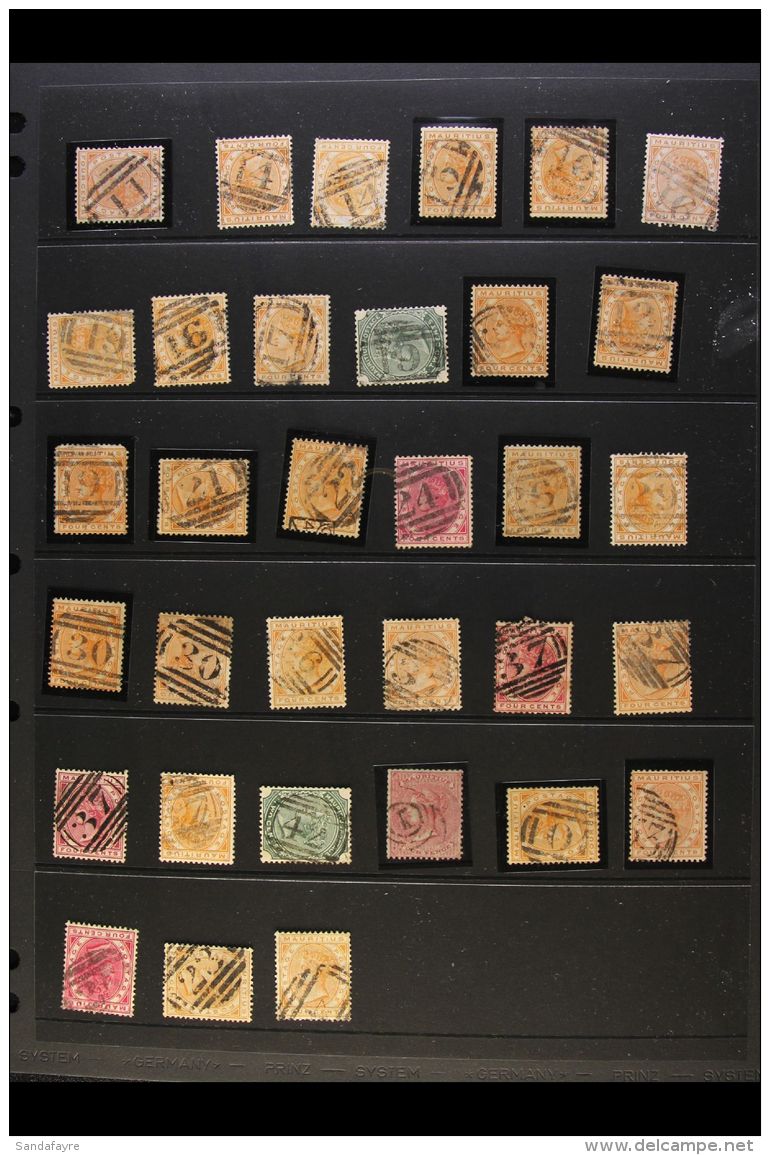 POSTMARKS OF MAURITIUS Impressive Collection/accumulation Of QV To Early QEII Stamps, Pieces And Covers Assembled... - Mauritius (...-1967)