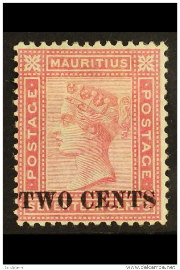 1891 2c On 17c Rose, SG 119, Fine Mint For More Images, Please Visit... - Maurice (...-1967)