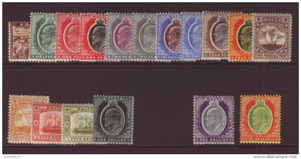 1904-14 Complete MCA Set SG 45/63, Fine Mint. (17) For More Images, Please Visit... - Malta (...-1964)