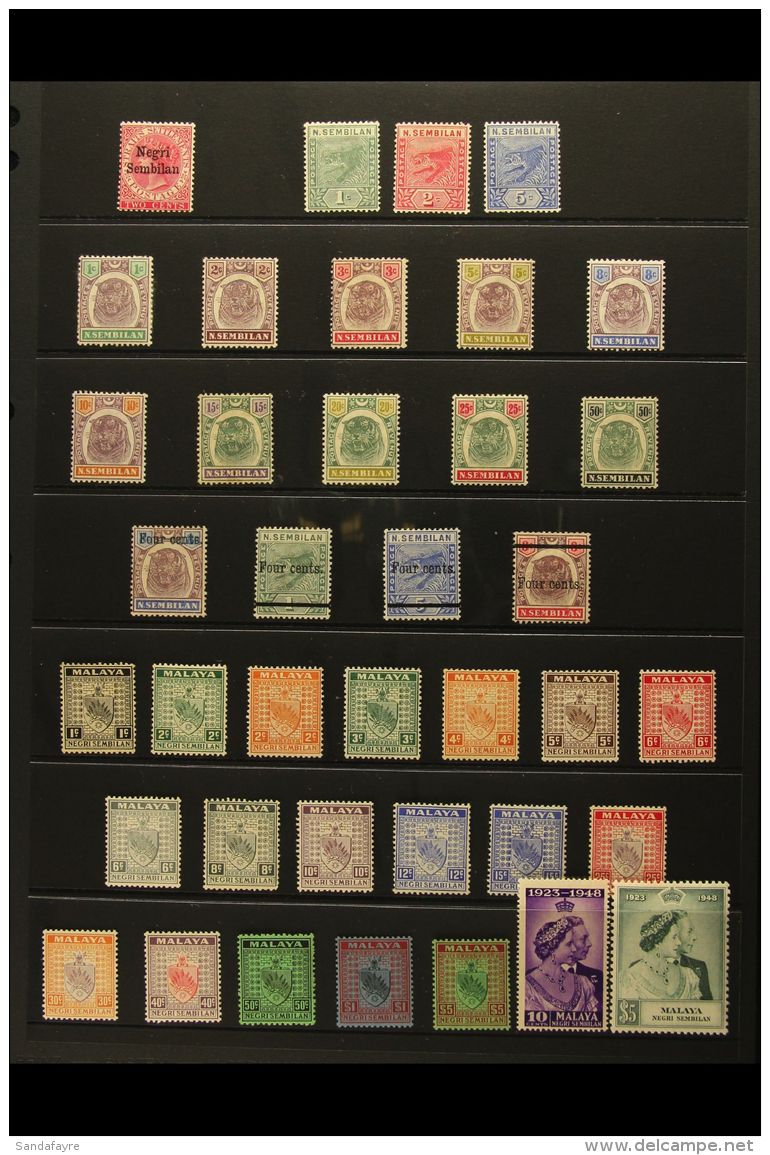 NEGRI SEMBILAN 1891-1978 MINT COLLECTION On A Pair Of Stock Pages. Includes 1891-94 Set, 1895-99 Tiger Set (Cat... - Andere & Zonder Classificatie