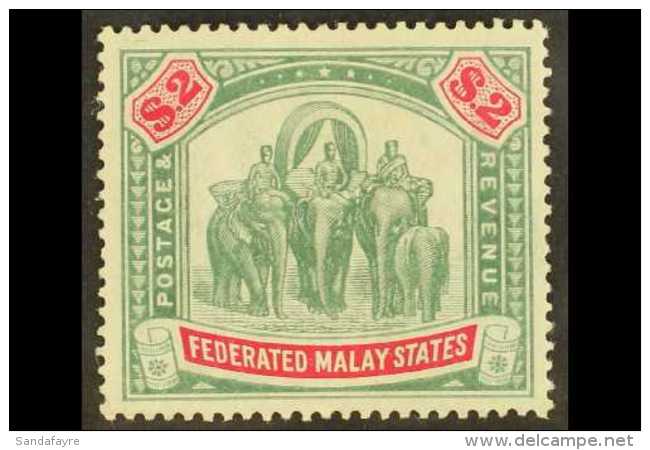 FEDERATED STATES 1904 $2 Green And Carmine, Wmk MCA, SG 49, Superb Mint Og. For More Images, Please Visit... - Autres & Non Classés