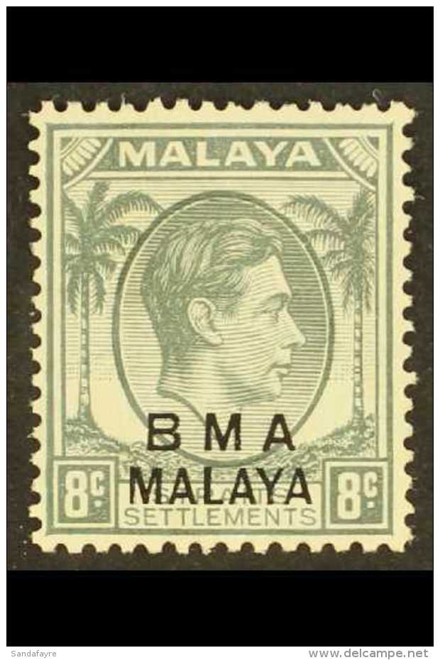 B.M.A. 1945 8c Grey Ovptd BMA Malaya, Very Fine Mint, (see Note After SG 18), Prepared But Not Officially Issued.... - Andere & Zonder Classificatie