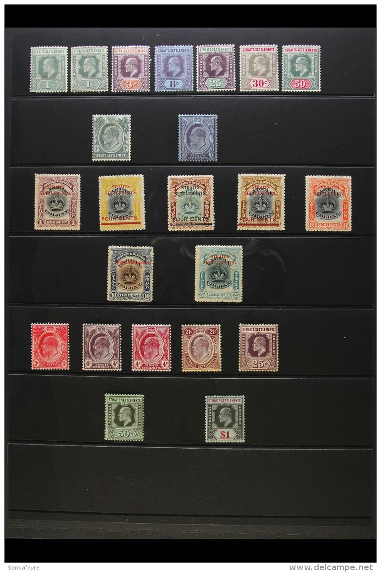 1902-12 MINT SELECTION Includes 1902-03 KEVII Range To 25c, 30c &amp; 50c, 1904-10 (Mult CA) 1c &amp; 8c, 1906-07... - Straits Settlements