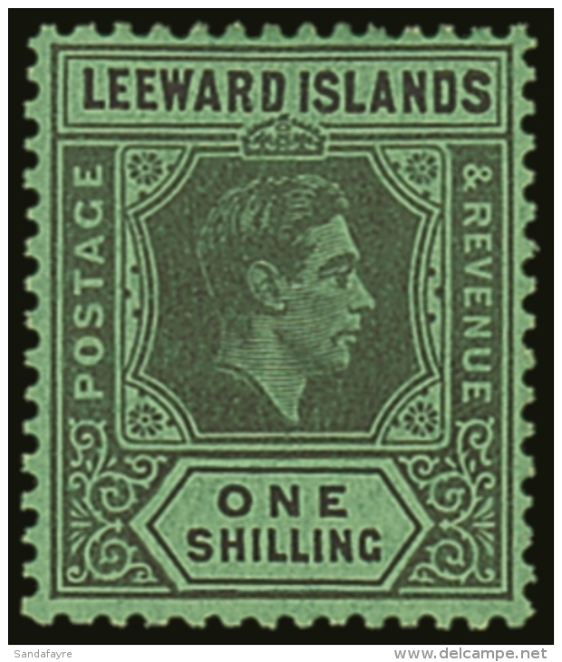 1938-51 1s Black &amp; Grey/emerald, SG 110bb, Fine Mint For More Images, Please Visit... - Leeward  Islands