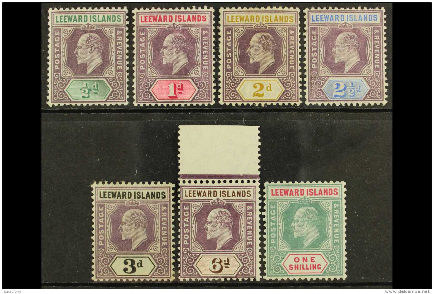 1905-08 Definitive Set Complete, SG 29/35, Very Fine Mint (7 Stamps) For More Images, Please Visit... - Leeward  Islands