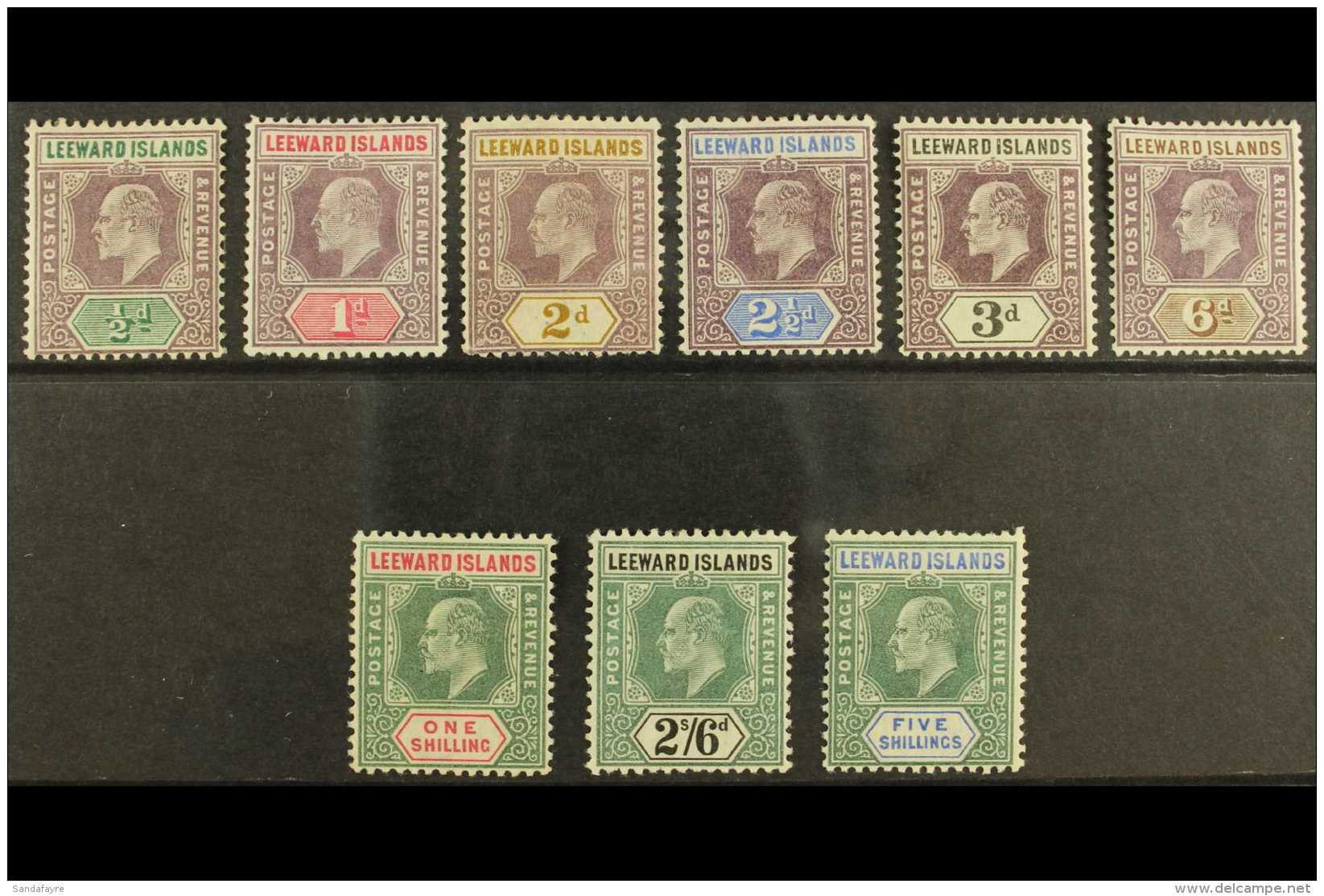 1902 Complete Set, SG 20/28, Fine Mint. (9) For More Images, Please Visit... - Leeward  Islands