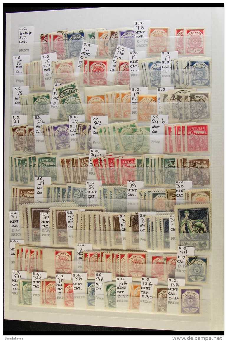 1918-1941 MOUTH- WATERING STOCK! Some Mint But Mostly Used Stamps With Duplication Neatly Arranged On Stock Pages... - Lettonie