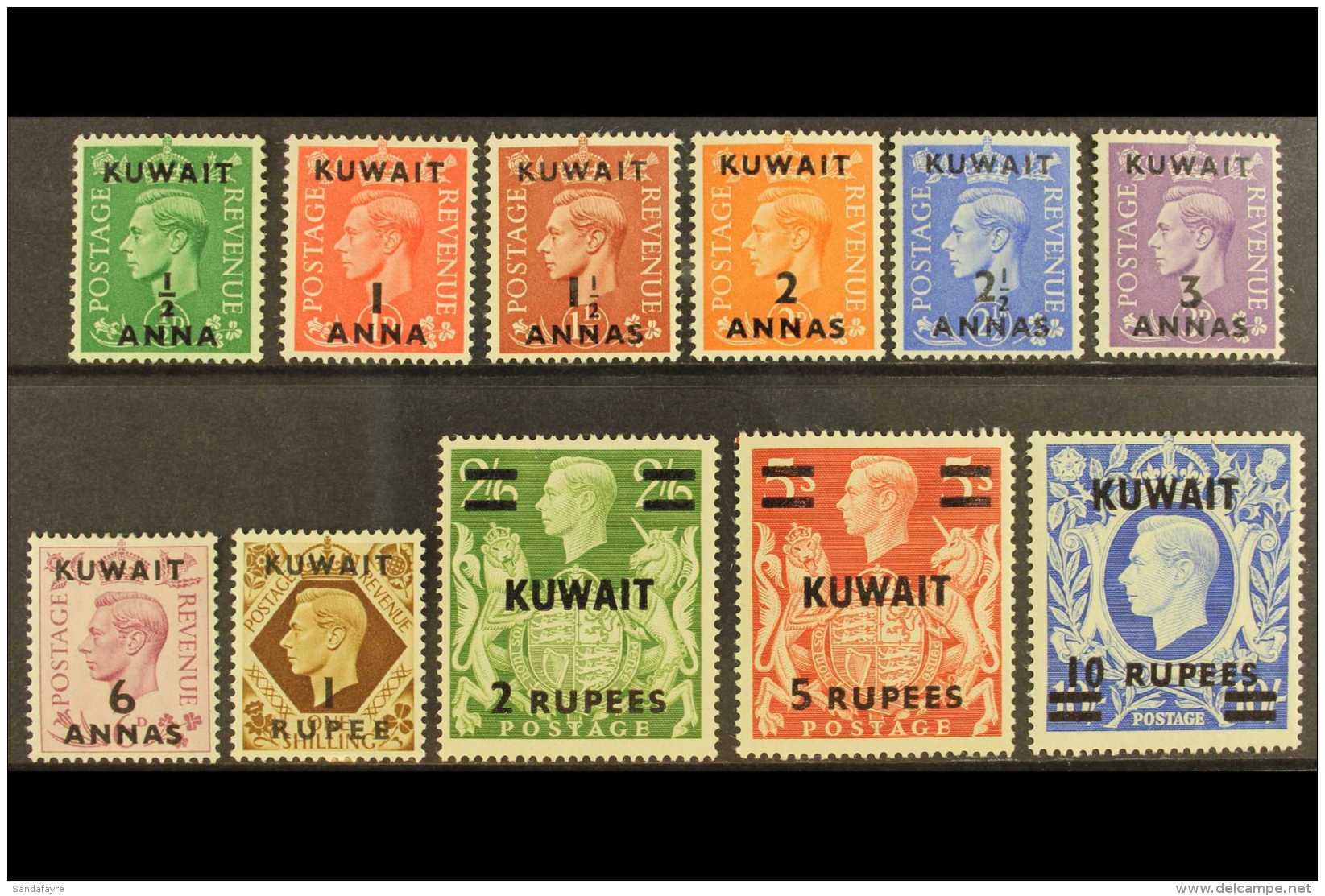 1948-49 Complete Set, SG 64/73, Fine Mint. (11) For More Images, Please Visit... - Koweït