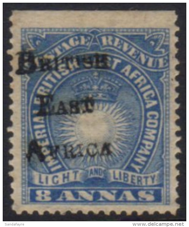 1895 8a Blue Handstamped, SG 42, Very Fine Mint, Sheet Edge At Top. For More Images, Please Visit... - Vide