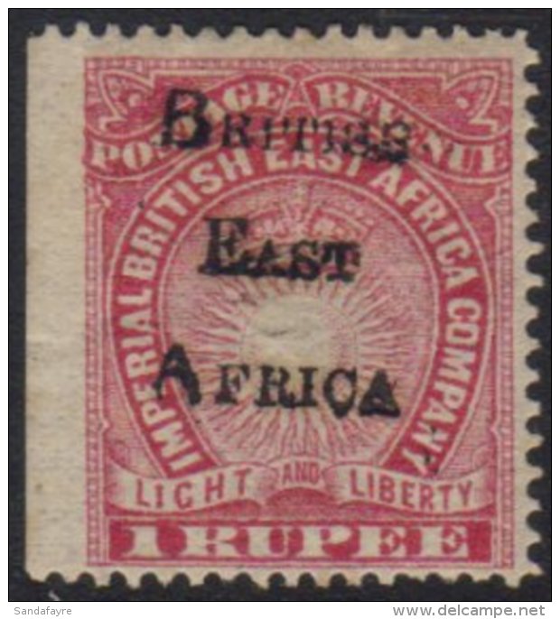 1895 1r Carmine Handstamped, SG 65, Very Fine Mint, Sheet Edge At Left. For More Images, Please Visit... - Vide