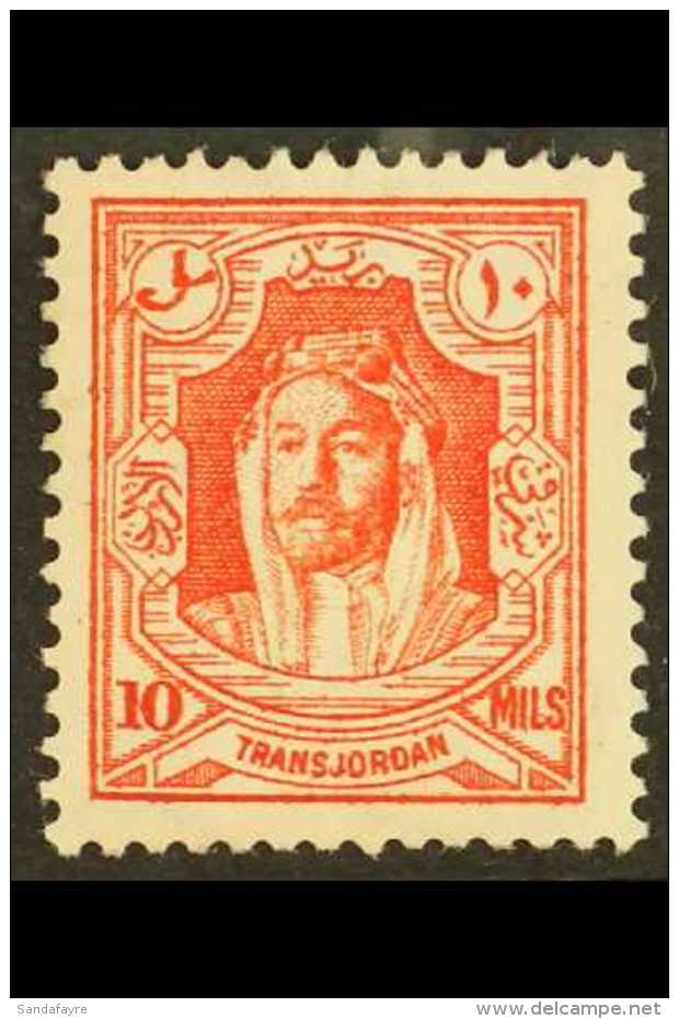 1930 10m Scarlet Emir, Variety "perf 13&frac12; X 13, SG 199a, Very Fine And Fresh Mint Part Og. For More Images,... - Jordanië