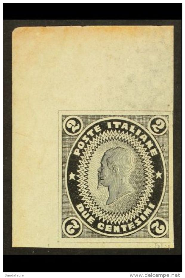 PELLAS ESSAY 1862 2c Essay Depicting Victor Emmanuel II In 'saw-tooth' Oval, In Black On Ungummed Paper, Inscribed... - Unclassified