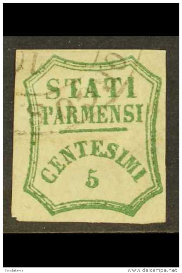 PARMA 1859 5c Blue Green, Provisional Govt, Sass 12, Fine Used With Good Clear Margins All Round And Neat Part... - Non Classés