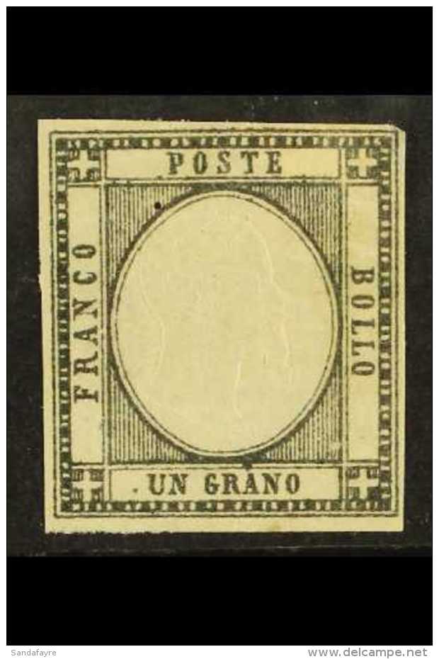 NEAPOLITAN PROVINCES 1861 1g Grey-black, SG 9, Mint, Small Hinge Thin, Four Margins, Cat.&pound;475. For More... - Zonder Classificatie