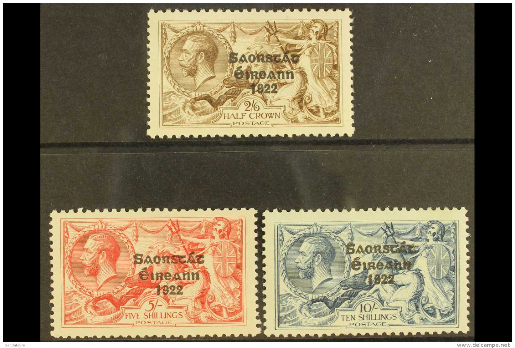 1925-28 Seahorses With Narrow Date Set, SG 83/85, Fine Mint, The 10s With Tiny Hinge Thin. (3) For More Images,... - Autres & Non Classés