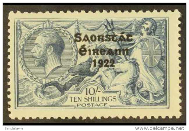 1925 RUNNAL'S RE-ENTRY. 10s Dull Grey-blue Seahorses Narrow Date Overprint With RUNNAL'S RE-ENTRY Variety... - Andere & Zonder Classificatie