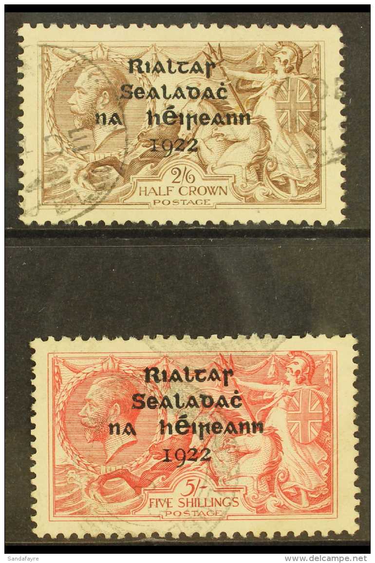 1922 THOM 2s6d And 5s Seahorses, SG 44/45, Fine Cds Used. (2) For More Images, Please Visit... - Andere & Zonder Classificatie