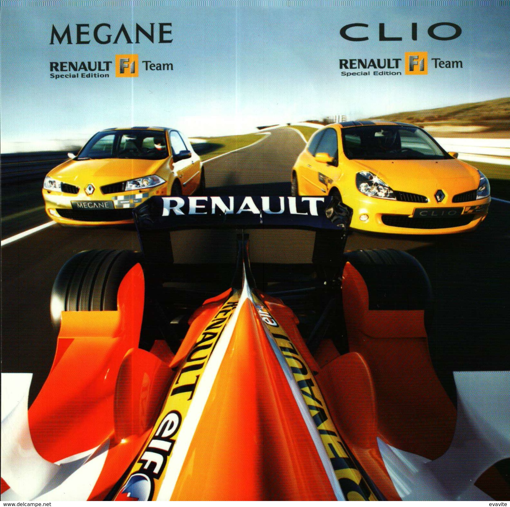CPM  Format 15x15 - Renault F1 Team  Sport - Mégane Et Clio - Autres & Non Classés