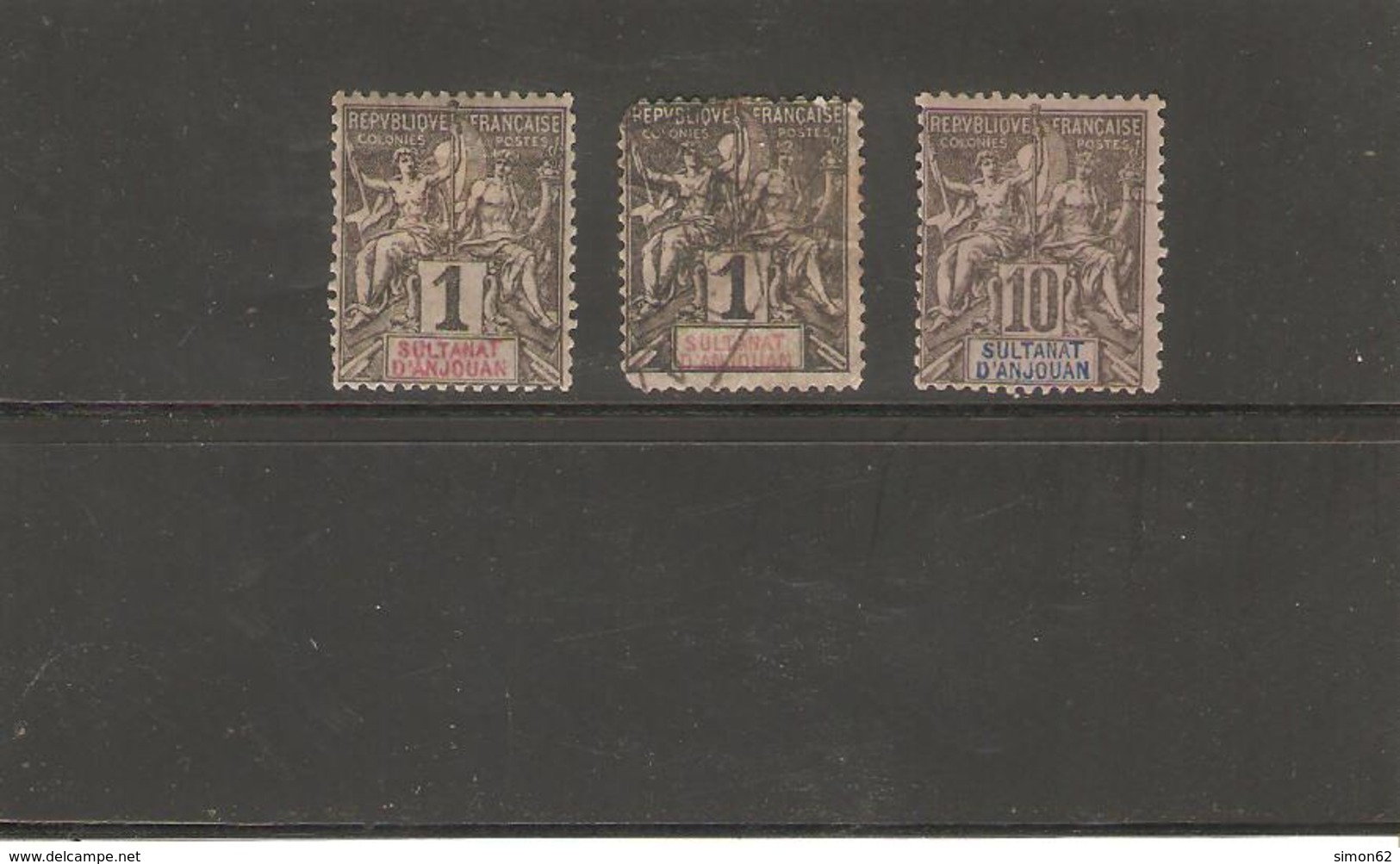 ANJOUAN  LOT N°1 ET 5 NEUF* ET OBLITERE  1892 - Unused Stamps