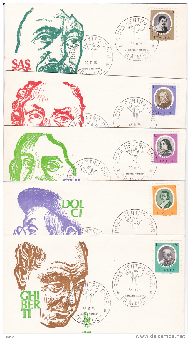 1976 ITALIA - 11 ARTISTI - FDC VENETIA - FDC