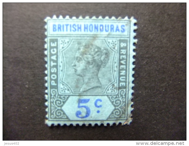 HONDURAS BRITANNIQUE 1900 - 01 Reine VICTORIA Yvert 51 FU - British Honduras (...-1970)