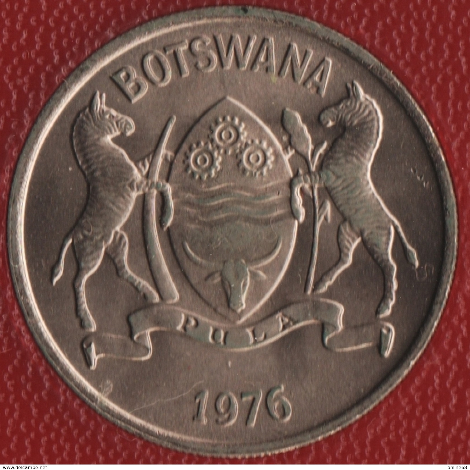 BOTSWANA 25 THEBE 1976 Zébu KM# 6 - Botswana