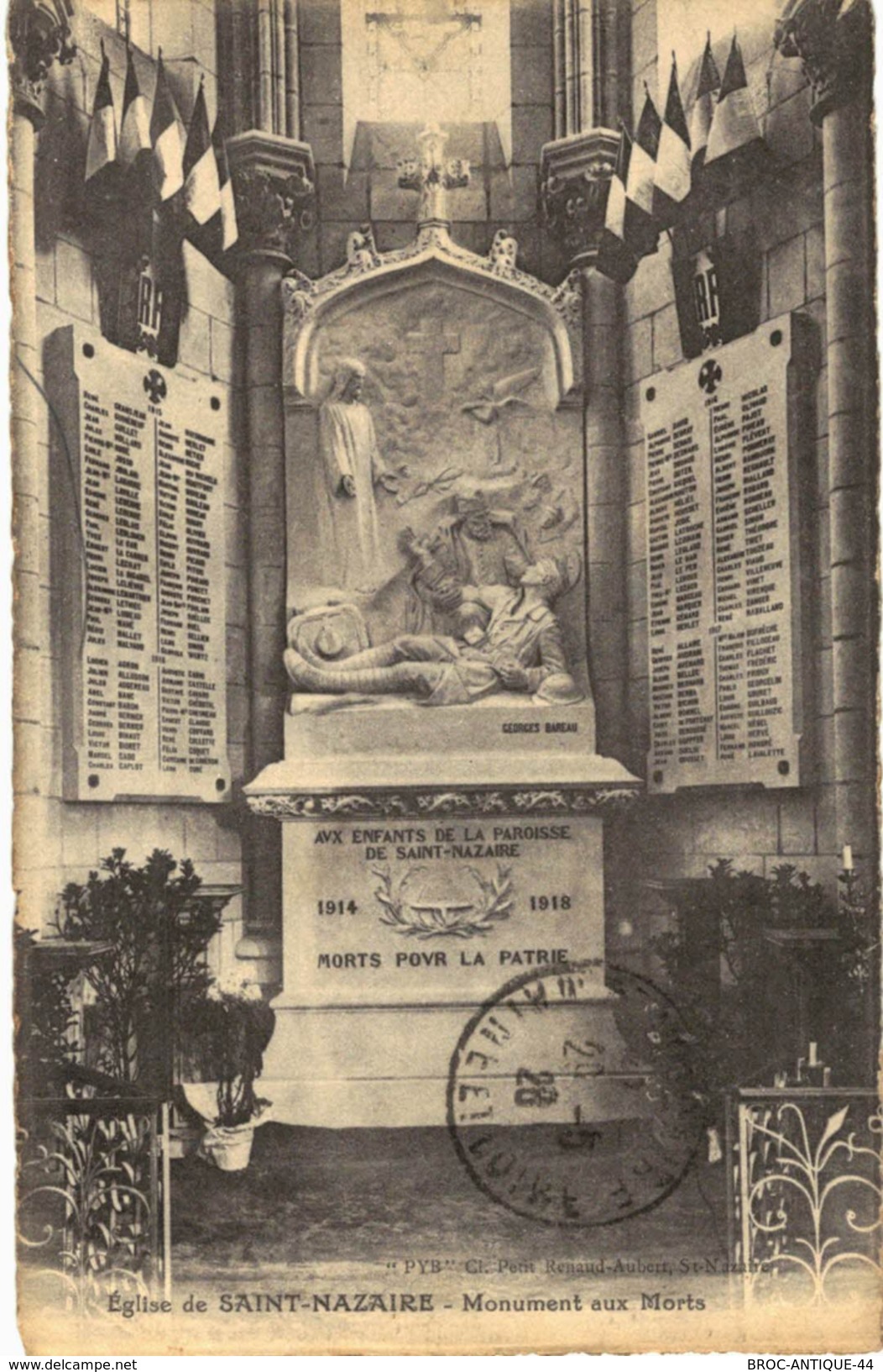 CPA N°35 - EGLISE DE SAINT NAZAIRE - MONUMENT AUX MORTS - 1914-1918 - MILITARIA - Saint Nazaire