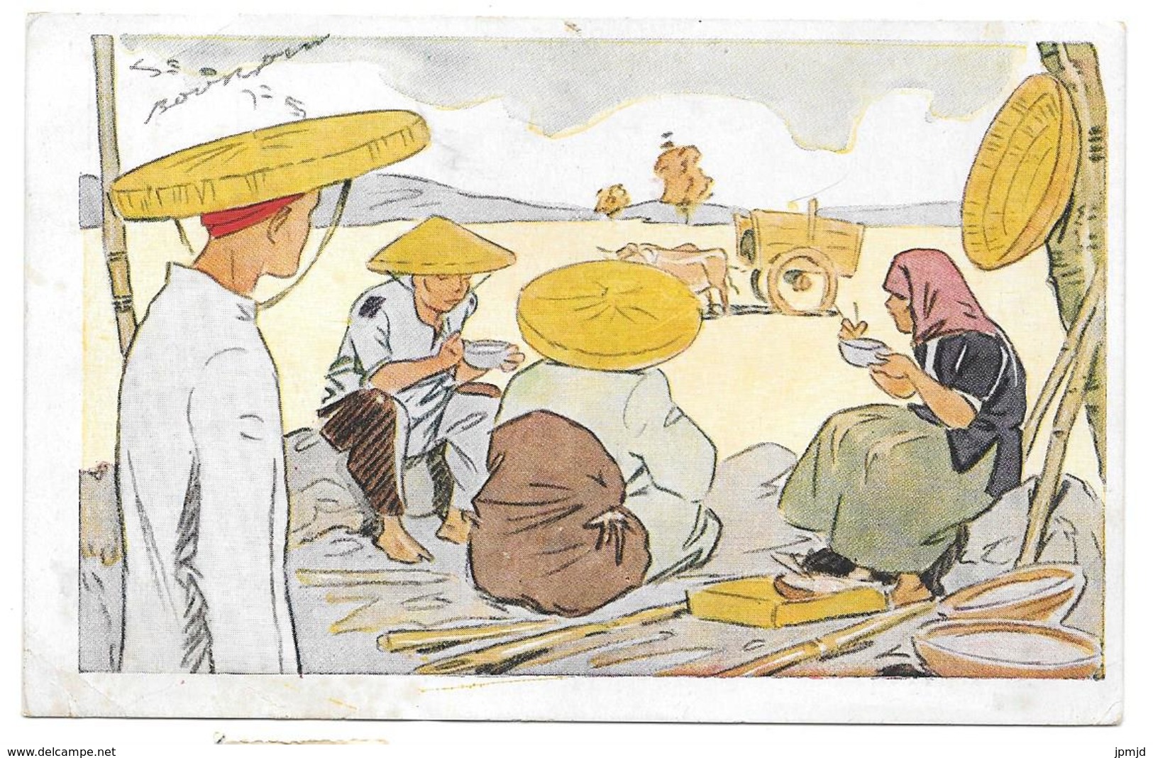 LE RIZ D'INDOCHINE - Repas Des Moissonneurs - N° 4 - Illustrateur Georges Bourdin - Autres & Non Classés