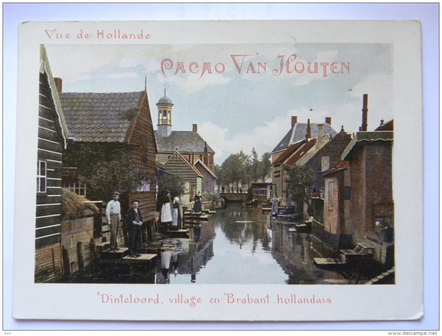 Chromo CACAO VAN HOUTEN - Vue De Hollande - Dinteloord, Village En Brabant Hollandais - Van Houten